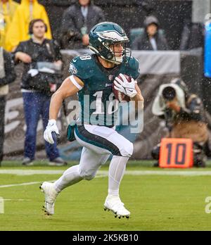 Philadelphia Eagles wide receiver Britain Covey (18) in action against New  York Giants linebacker Tomon Fox (49) during the NFL football game, Sunday,  Jan. 8, 2023, in Philadelphia. (AP Photo/Chris Szagola Stock Photo - Alamy