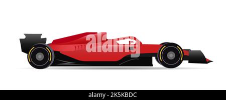 Race car red isolated on white background, in vector format Stock Vector