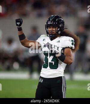 October 8, 2022 - Hawaii Rainbow Warriors defensive back Peter Manuma (33) during a game between the San Diego State Aztecs and the Hawaii Rainbow Warriors at the Snapdragon Stadium in San Diego, CA - Michael Sullivan/CSM Stock Photo