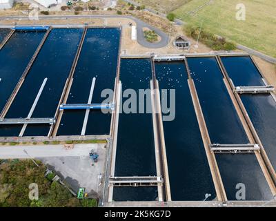 Combined Waste Incineration Plant and Sewage Treatment Plant, Krefeld Stock Photo