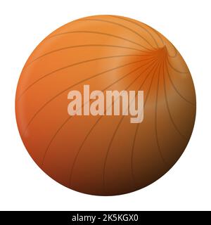 vector illustration of fresh onion isolated on white background Stock Vector