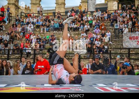 Caitlyn Schrepfer from the USA is the winner of the world finals of the Red Bull Street Style competition held in the Arena in Pula, Croatia on October 8, 2022.  Photo: Srecko Niketic/PIXSELL Stock Photo