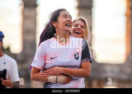 Caitlyn Schrepfer from the USA is the winner of the world finals of the Red Bull Street Style competition held in the Arena in Pula, Croatia on October 8, 2022. Photo by Srecko Niketic/PIXSELL/ABACAPRESS.COM Stock Photo