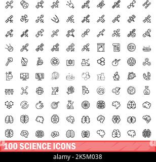 Bioengineer icons set. Outline set of Bioengineer vector icons neon ...