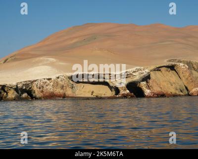 Paracas National Reserve. It is a protected area located in the region of Ica, Peru and protects desert and marine ecosystems for their conservation a Stock Photo