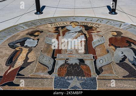 Wyoming State Seat at The  State Capitol Building, Cheyenne, Wyoming, USA Stock Photo