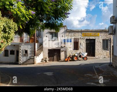 Pano Arodes village centre situated on the Laona plateau. Paphos District, Cyprus Stock Photo