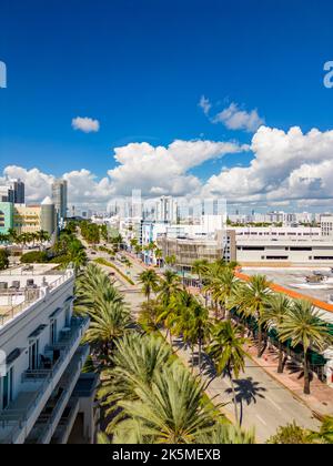 Miami Beach Florida,Fifth 5th Street,office building,design,architecture  palm trees,FL120114026 Stock Photo - Alamy