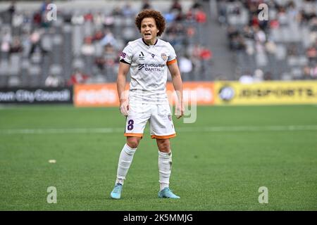 Sydney, Australia. 8th October 2022 : CommBank Stadium, Sydney, Australia; A-League football Western Sydney Wanderers versus Perth FC; Mustafa Amini of Perth Glory Credit: Action Plus Sports Images/Alamy Live News Stock Photo