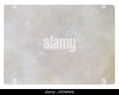 Texture of old paper or cardboard like old postcard or photo paper. Destroyed surface with abstract stains. Stock Photo