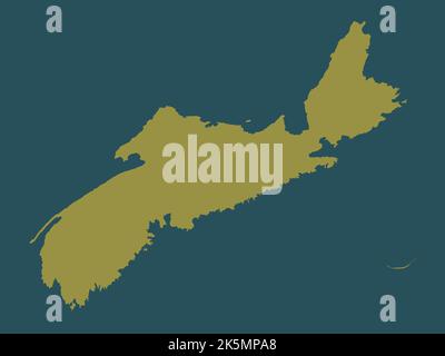 Nova Scotia, province of Canada. Solid color shape Stock Photo