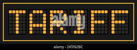 Orange color led banner in word tariff on black background Stock Vector
