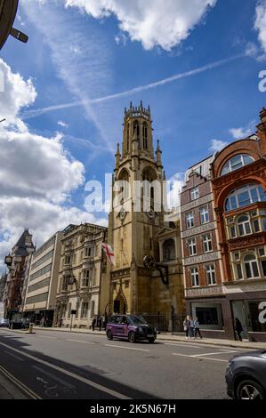 LONDON - May 21, 2022: The Guild Church of St Dunstan-in-the-West, Fleet Street Stock Photo