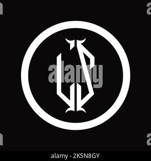 ZL Logo monogram letter with hexagon horn shape design template Stock ...