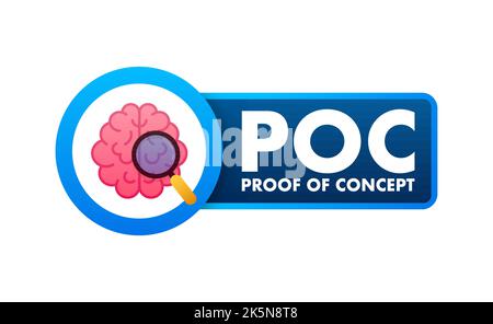 POC - Proof of Concept acronym banner. Business plan. Vector stock illustration. Stock Vector