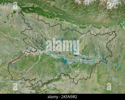 Bihar, State Of India. High Resolution Satellite Map. Corner Auxiliary ...