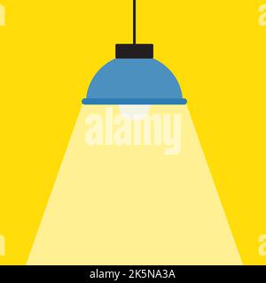 Light glowing. stylized background with modern lamp. vector template Stock Vector