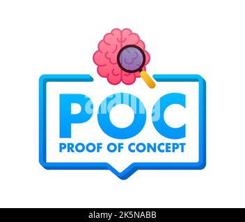 POC - Proof of Concept acronym banner. Business plan. Vector stock illustration. Stock Vector