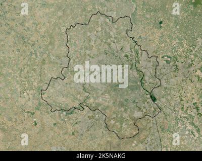 National Capital Territory of Delhi, union territory of India. High resolution satellite map Stock Photo