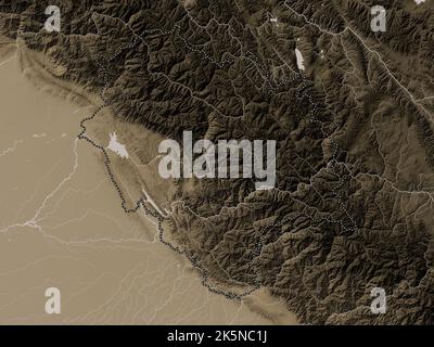 Himachal Pradesh, union territory of India. High resolution satellite ...