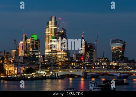 View of The City from Waterloo Bridge, London, UK Stock Photo