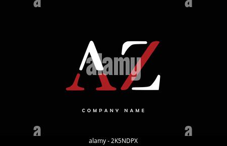 AZ, ZA Abstract Letters Logo Monogram Stock Vector