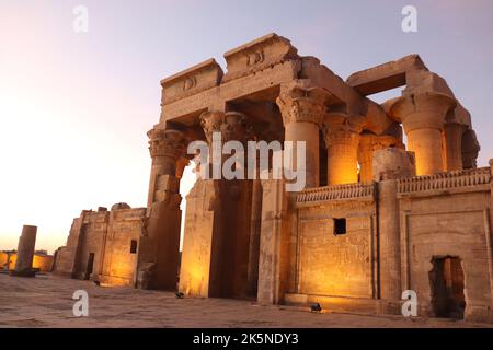 Kom Ombo temple at night Stock Photo