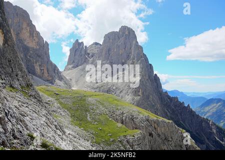 Dolomites in the European Alps of the mountain range called Pale di San Martino or Pala Group in Italy Stock Photo