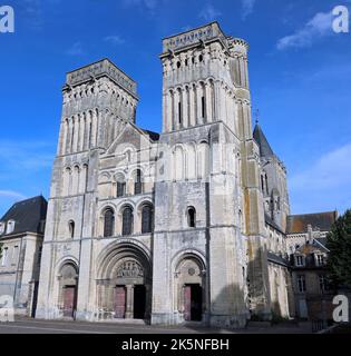 Ancient Church called Abbey of women in CAEN in France without people Stock Photo