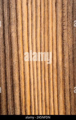 Grain patterns on a piece of wood Stock Photo