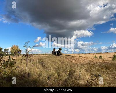 Gaiziunai, Germany. 09th Oct, 2022. Military vehicles of the "Boxer ...