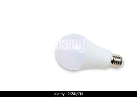 LED eco light bulb on white background Stock Photo