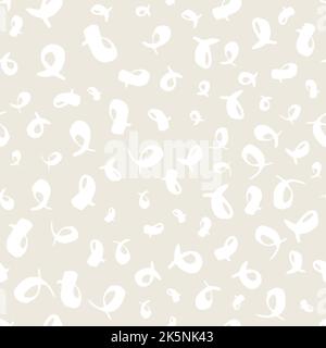 Seamless pattern with hand drawn loops. Hand painted with ink brush. Vector illustration Stock Vector