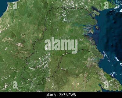 Kalimantan Utara, province of Indonesia. High resolution satellite map Stock Photo