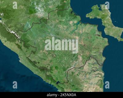 Sumatera Selatan, province of Indonesia. High resolution satellite map Stock Photo