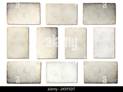 Old photo paper texture isolated on white background Stock Photo - Alamy
