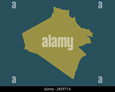 Al-Anbar, province of Iraq. Solid color shape Stock Photo