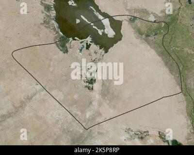 Karbala', province of Iraq. High resolution satellite map Stock Photo