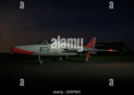 Final Nightshoot at Cornwall Aviation Heritage Centre before its closure on Oct 31st 2022 Stock Photo