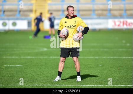 Halifax, England -8th October 2022 -  Rugby League Pre World Cup International Friendly, Tonga vs France  at The MBI Shay Stadium, Halifax, UK Stock Photo