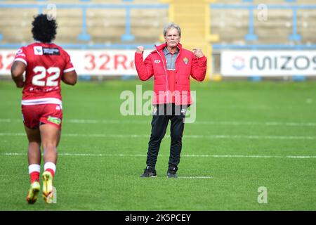 Halifax, England -8th October 2022 -  Rugby League Pre World Cup International Friendly, Tonga vs France  at The MBI Shay Stadium, Halifax, UK Stock Photo