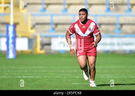 Halifax, England -8th October 2022 -  Rugby League Pre World Cup International Friendly, Tonga vs France  at The MBI Shay Stadium, Halifax, UK Stock Photo