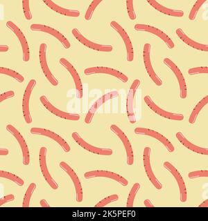 Seamless pattern with sausages.Vector illustration Stock Vector