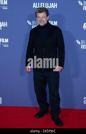 Andy Serkis attending the Allelujah Premiere as part of the 66th BFI London Film Festival in Paris, France on October 09, 2022. Photo by Aurore Marechal/ABACAPRESS.COM Stock Photo