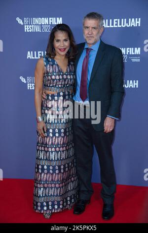 Lynn Blades and Damian Jones attending the Allelujah Premiere as part of the 66th BFI London Film Festival in Paris, France on October 09, 2022. Photo by Aurore Marechal/ABACAPRESS.COM Stock Photo
