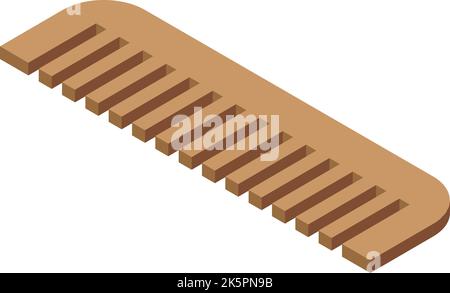 Man comb icon isometric vector. Face foam. Shaving care Stock Vector