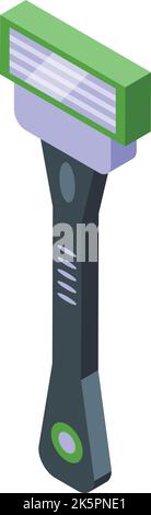 Shaving razor icon isometric vector. Face care. Cosmetic gel Stock Vector
