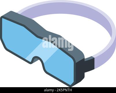 Painter glasses icon isometric vector. Paint spray. Car gun Stock Vector