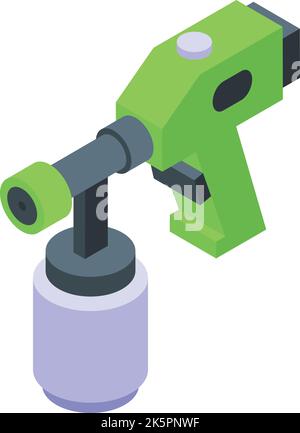 Paint work tool icon isometric vector. Spray gun. Auto painter Stock Vector