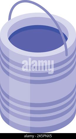Paint bucket icon isometric vector. Car spray. Auto air Stock Vector
